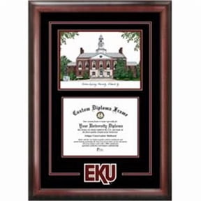 Campus Images KY999SG-1185 8.5 x 11 in. Eastern Kentucky University Spirit Graduate Diploma Satin Mahogany Frame