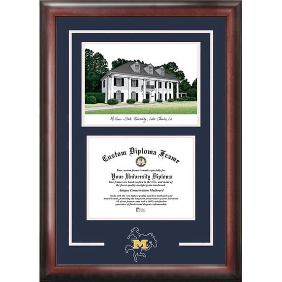 Campus Images LA996SG McNeese State University Spirit Graduate Frame with Campus Image