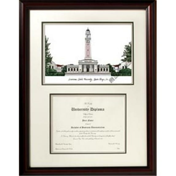 Campus Images LA999V 18'' x 24'' Louisiana State University Scholar with Black Edge and Double Matting