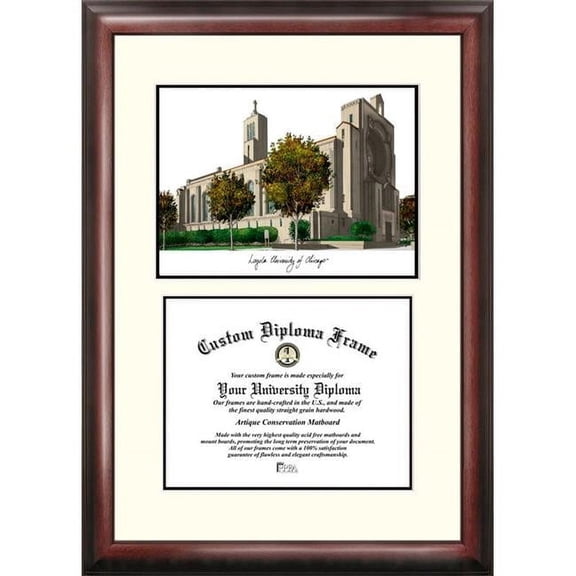 Campus Images  Loyola University Chicago Scholar Diploma Framed Lithograph