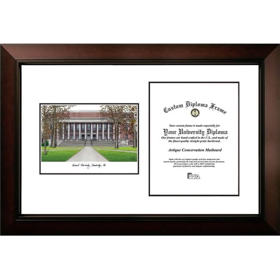 Campus Images MA992LV-1114 14 x 11 in. Harvard University Legacy Scholar Diploma Satin Frame