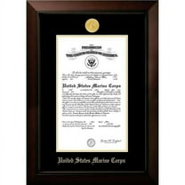 Campus Images MACLG00111x14 11 x 14 in. Patriot Frames Marine Certificate Legacy Black Cherry Frame with Gold Medallion