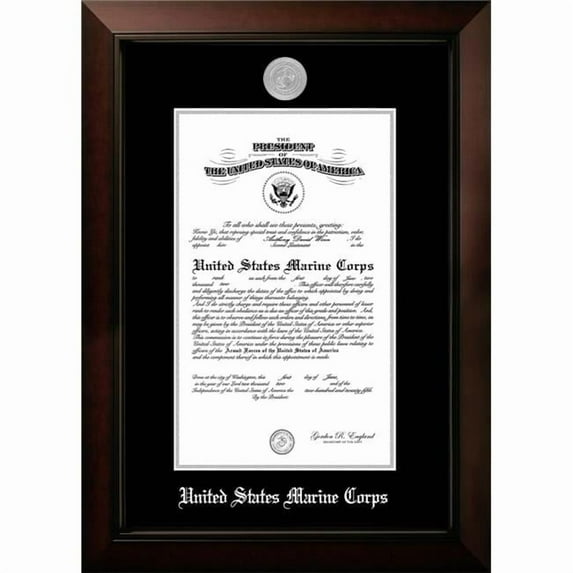 Patriot Frame's Marine 11x14 Certificate Legacy Frame with Silver Medallion