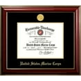 thumbnail image 1 of Campus Images MADCL001 8.5 x 11 in. Patriot Frames Marine Discharge Classic Mahogany Frame with Gold Medallion, 1 of 1
