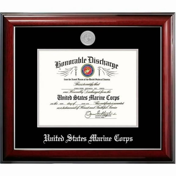 Patriot Frame's Marine 8.5x11 Discharge Classic Frame with Silver Medallion