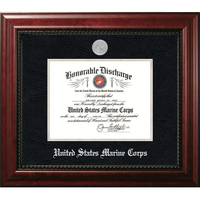 Campus Images MADEX002 8.5 x 11 in. Patriot Frames Marine Discharge Executive Mahogany Frame with Silver Medallion