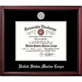 thumbnail image 1 of Campus Images MADPT002 8.5 x 11 in. Patriot Frames Marine Discharge Petite Cherry Frame with Silver Medallion, 1 of 1