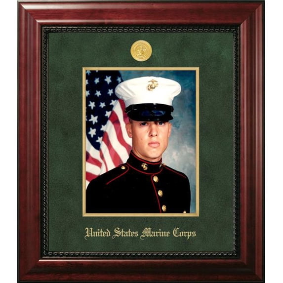 Patriot Frame's Marine 8x10 Portrait Executive Frame with Gold Medallion and gold Filet
