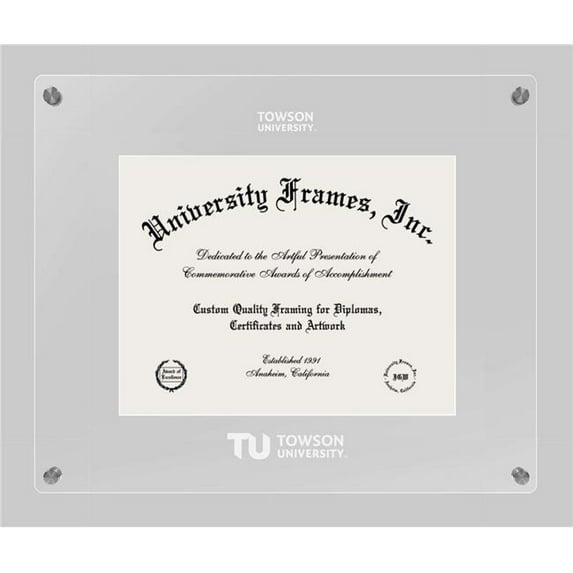 Campus Images MD999LCC1411 Towson University Lucent Clear-Over-Clear Diploma Frame