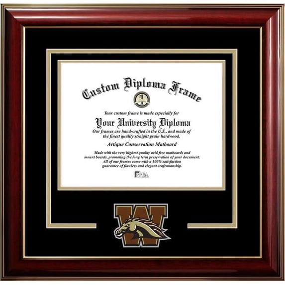Campus Images MI981CMGTSD-1185 8.5 x 11 in. Western Michigan University Classic Spirit Logo Diploma Frame