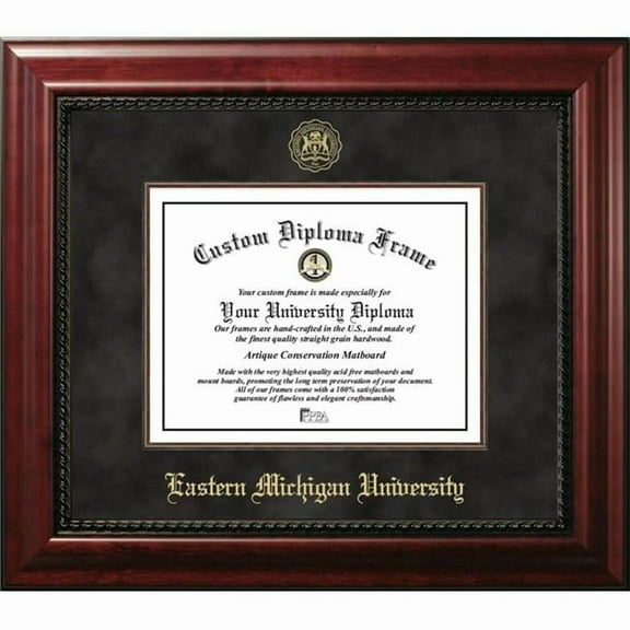 Campus Images MI995EXM-108 8 x 10 in. Eastern Michigan Executive Diploma Mahogany Frame