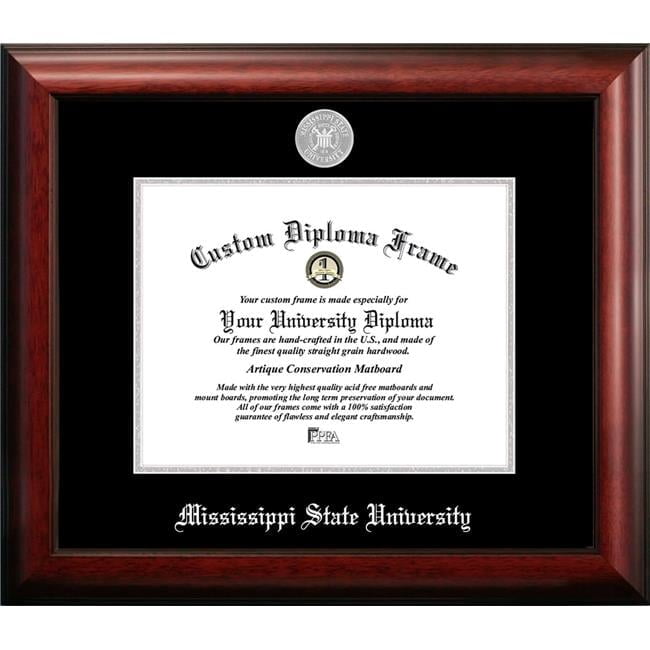 Campus Images MS997SED-1185 11 x 8.5 in. Mississippi State University Silver Embossed Diploma Frame