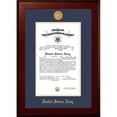 thumbnail image 1 of Campus Images NACHO00111x14 11 x 14 in. Patriot Frames Navy Certificate Honors Mahogany Frame with Gold Medallion, 1 of 1