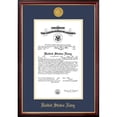 thumbnail image 1 of Campus Images NACPT00111x14 11 x 14 in. Patriot Frames Navy Certificate Petite Mahogany Frame with Gold Medallion, 1 of 1
