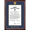 thumbnail image 1 of Campus Images NACPT0018.5x11 8.5 x 11 in. Patriot Frames Navy Certificate Petite Mahogany Frame with Gold Medallion, 1 of 1