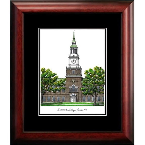 Campus Images NH999A 14 x 18 in. Dartmouth College Academic Satin Mahogany Framed Lithograph