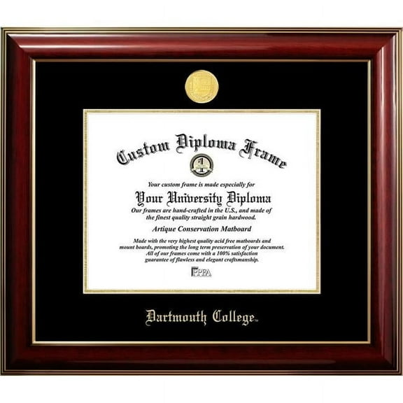 Campus Images NH999CMGTGED-1612 16 x 12 in. Dartmouth College Diploma Frame, Classic Mahogany