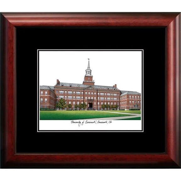 Campus Images OH984A 14 x 18 in. University of Cincinnati Academic Satin Mahogany Framed Lithograph