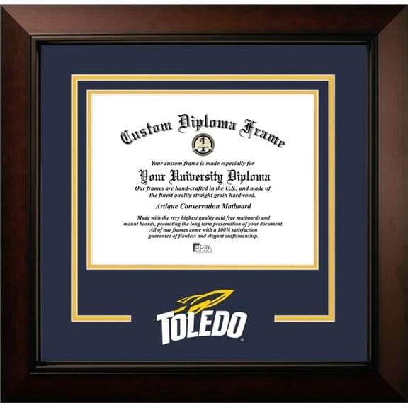 Campus Images OH985LBCSD-108 8 x 10 in. University of Toledo Logo Diploma Frame, Legacy Black Cherry Spirit