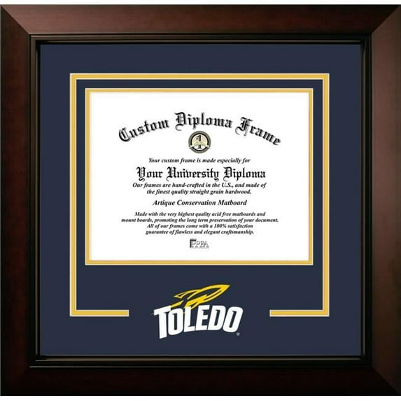 Campus Images OH985LBCSD-108 8 x 10 in. University of Toledo Logo Diploma Frame, Legacy Black Cherry Spirit