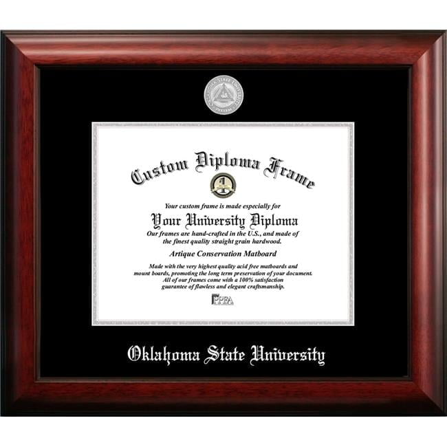 Campus Images OK999SED-1185 11 x 8.5 in. Oklahoma State University Silver Embossed Diploma Frame