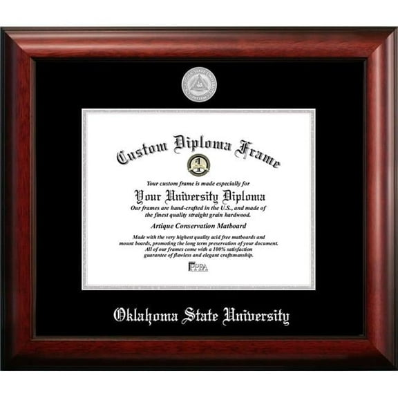 Campus Images OK999SED-1185 11 x 8.5 in. Oklahoma State University Silver Embossed Diploma Frame