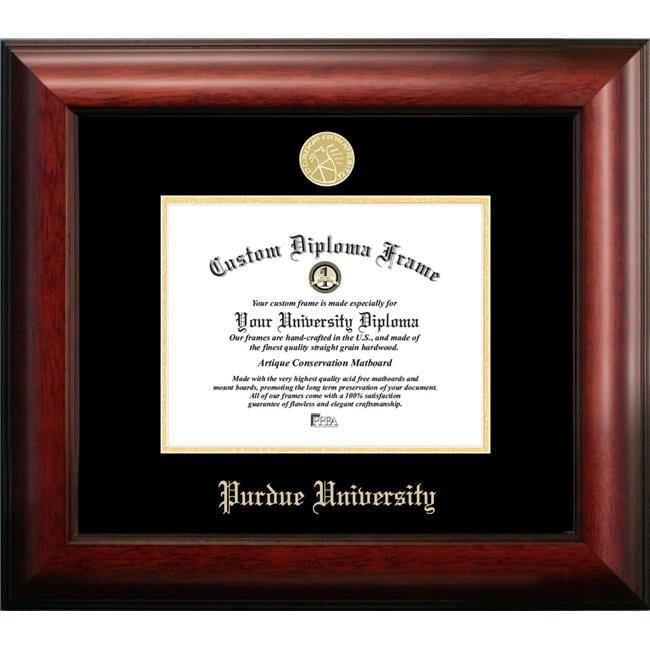 Campus Images IN988GED-96257625 9.625 x 7.625 in. Purdue University Gold Embossed Diploma Frame - Satin Mahogany
