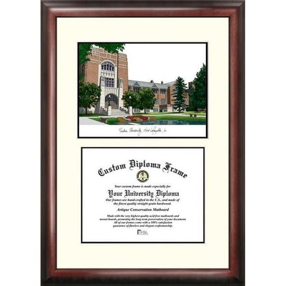 Campus Images Purdue University Scholar Framed Lithograph with Diploma