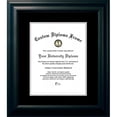 thumbnail image 1 of Campus Images SBBS0011014 10 x 14 in. Satin Certificate Frame with Black & Silver Mats, Black, 1 of 3