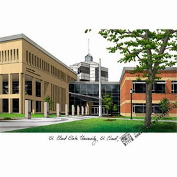 St. Cloud State Campus Images Lithograph Print