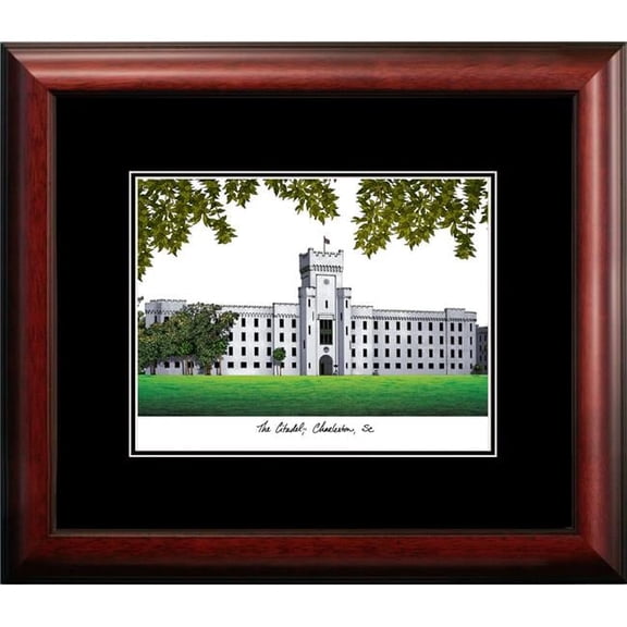 Campus Images SC993A 14 x 18 in. The Citadel Academic Satin Mahogany Framed Lithograph