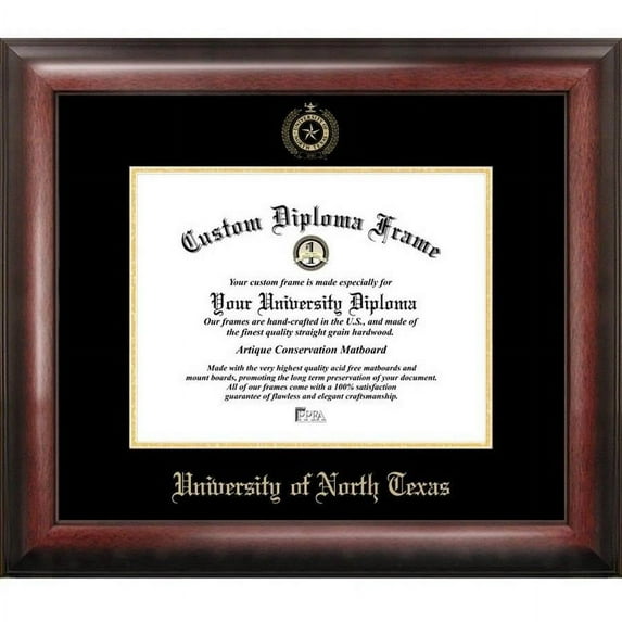 Campus Images TX952GED University of North Texas Embossed Diploma Frame, 11" x 14", Gold