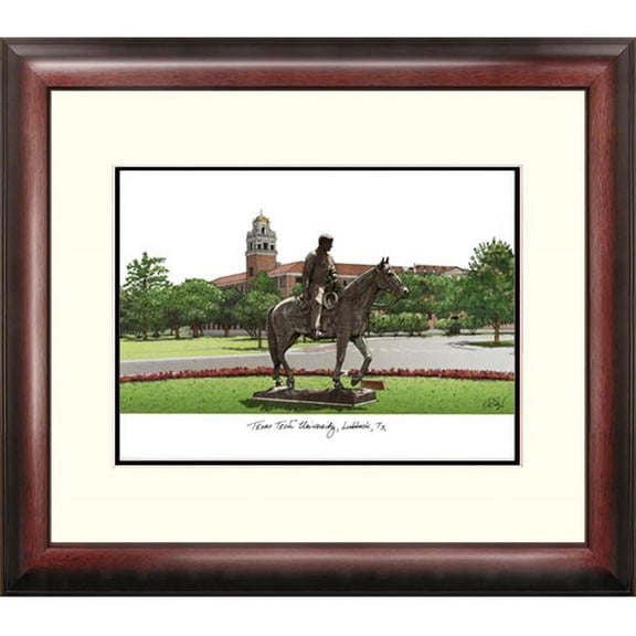 Campus Images TX960R Texas Tech University Alumnus Framed Lithograph