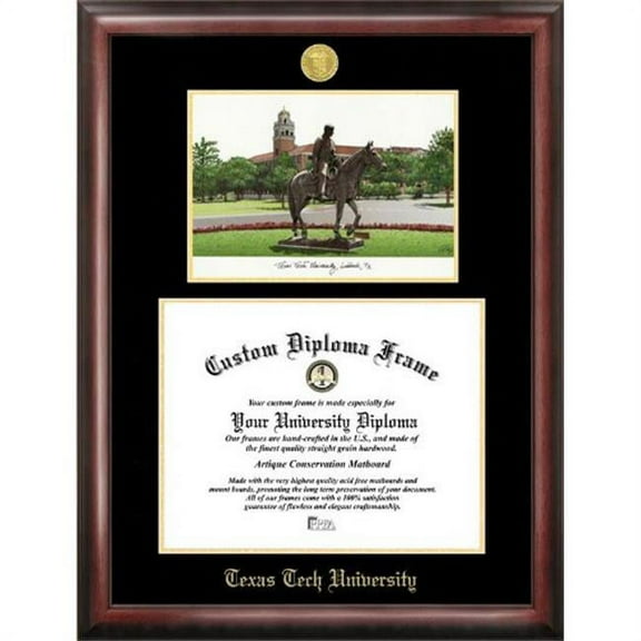Campus Images Texas Tech University 11" x 14" Gold Embossed Diploma Frame with Campus Images Lithograph