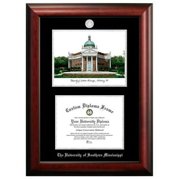 Campus Images The University of Southern Mississippi Silver Embossed Diploma Frame - - 11 x 8.5 in.