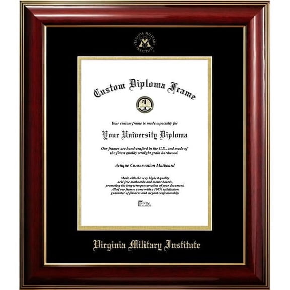 Campus Images VA984CMGTGED-157520 15.75 x 20 in. VMI Keydets Diploma Frame, Classic Mahogany