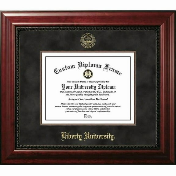 Campus Images VA989EXM-1185 8.5 x 11 in. Liberty University Executive Diploma Mahogany Frame