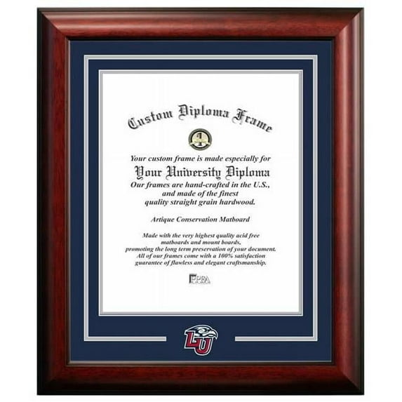 Campus Images VA989SD-1417 14 x 17 in. Liberty Flames Spirit Diploma Frame - Satin Mahogany