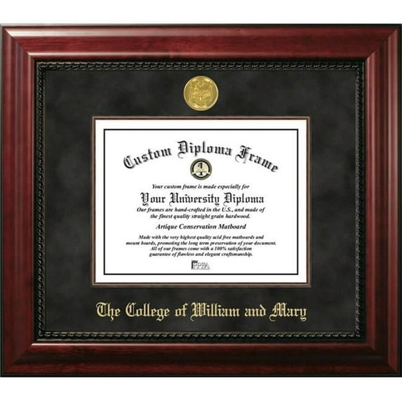 Campus Images VA991EXM-1310 10 x 13 in. College of William & Mary Executive Diploma Mahogany Frame