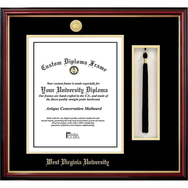 Campus Images WV991PMHGT-1114 14 x 11 in. West Virginia University Tassel Box & Diploma Frame