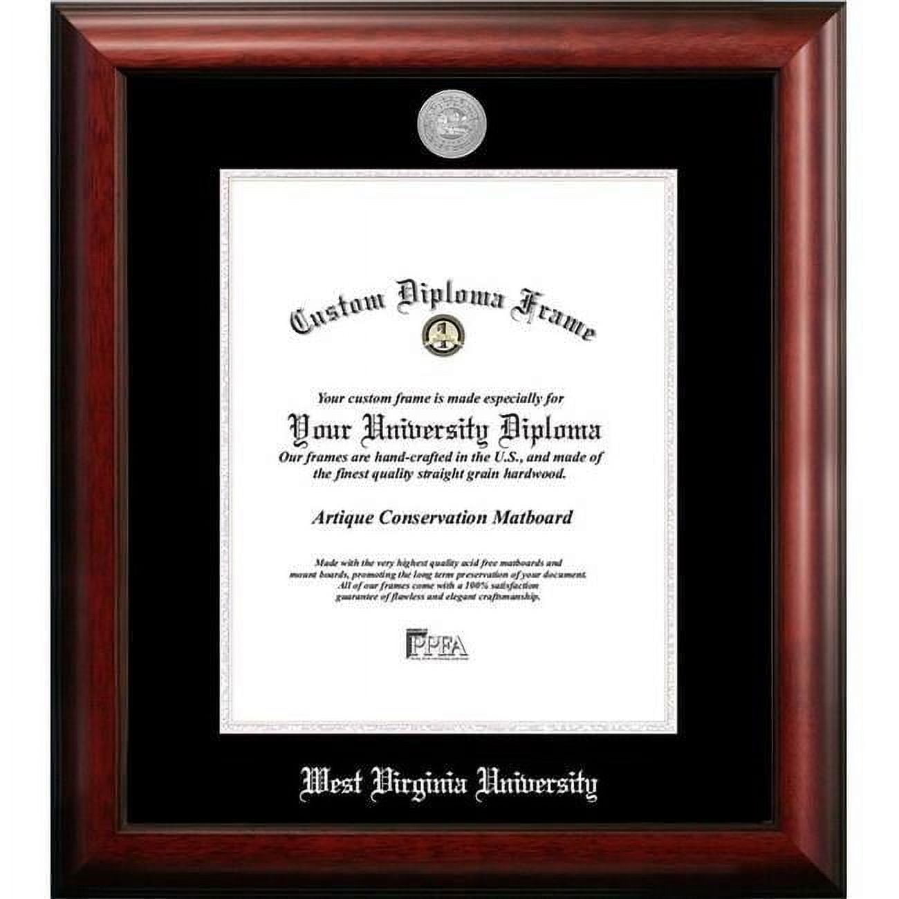 Campus Images WV991SED-1114 11 x 14 in. West Virginia University Silver Embossed Diploma Frame