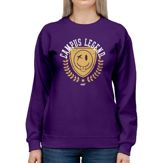 Campus Legend Shield - Retro College Graphic Women's Sweatshirt