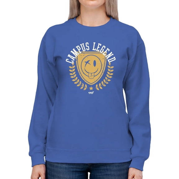Campus Legend Shield - Retro College Graphic Women's Sweatshirt
