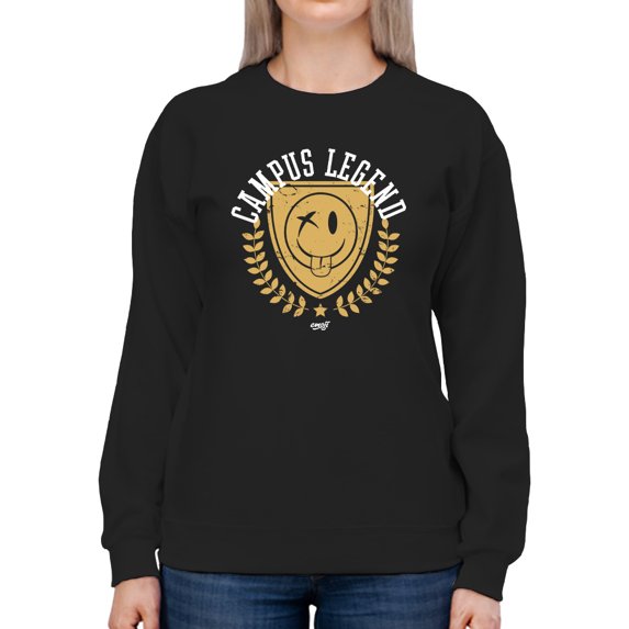 Campus Legend Shield - Retro College Graphic Women's Sweatshirt