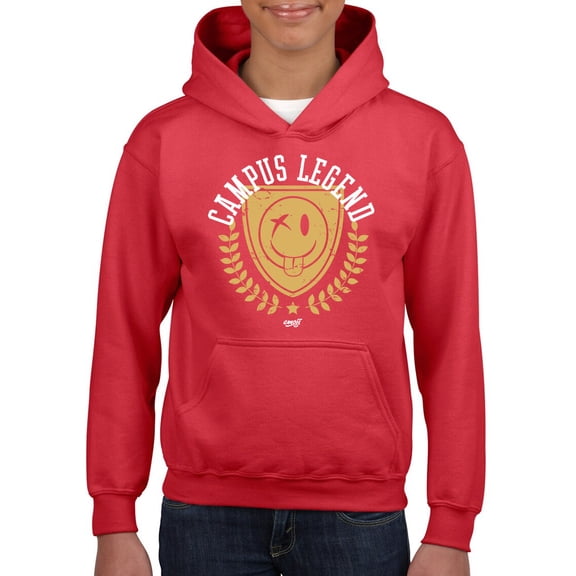Campus Legend Shield - Retro College Graphic Youth's Hoodie