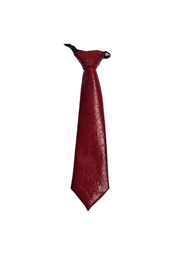 Campus Preppy Necktie Faux Leather Neck Tie Student Uniform Adjustable Pre Tied Neck Tie Shirt Collar Neckwear for Women