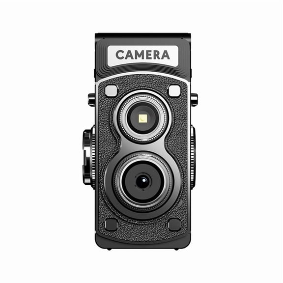 Campus Retro Digital Camera with Titanium Alloy Body, 1.4 Inch Screen, 8MP CCD Photos & Video, Vintage Hand Crank