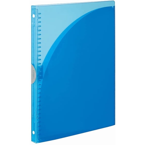Campus Slide Binder, Adapt Slim, Double Pockets, A4, 30 Holes, Up to 65 Sheets, Light Blue, Japan Import (RU-AP171LB)