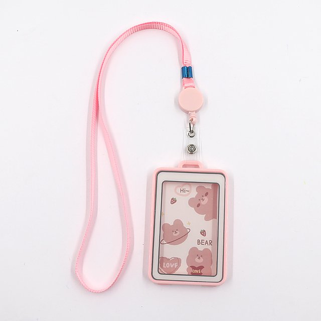 Card Pouch Student Campus Student Card Holder with Easy Pull Buckle 0.5cm Thickened Card ...