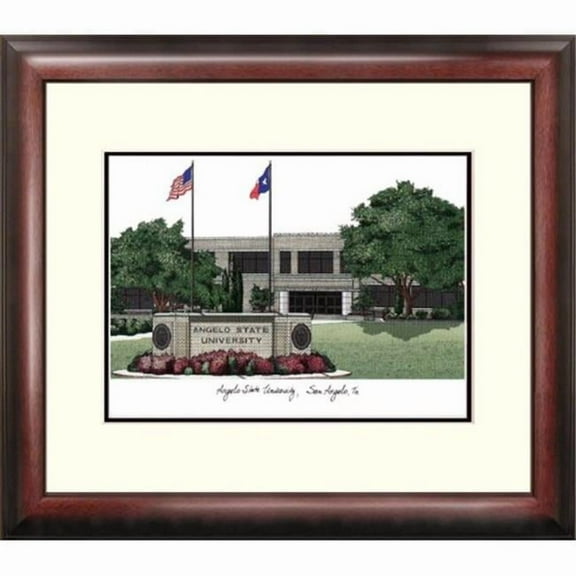 Campusimages TX999LR Angelo State University Legacy Alumnus Framed Lithograph